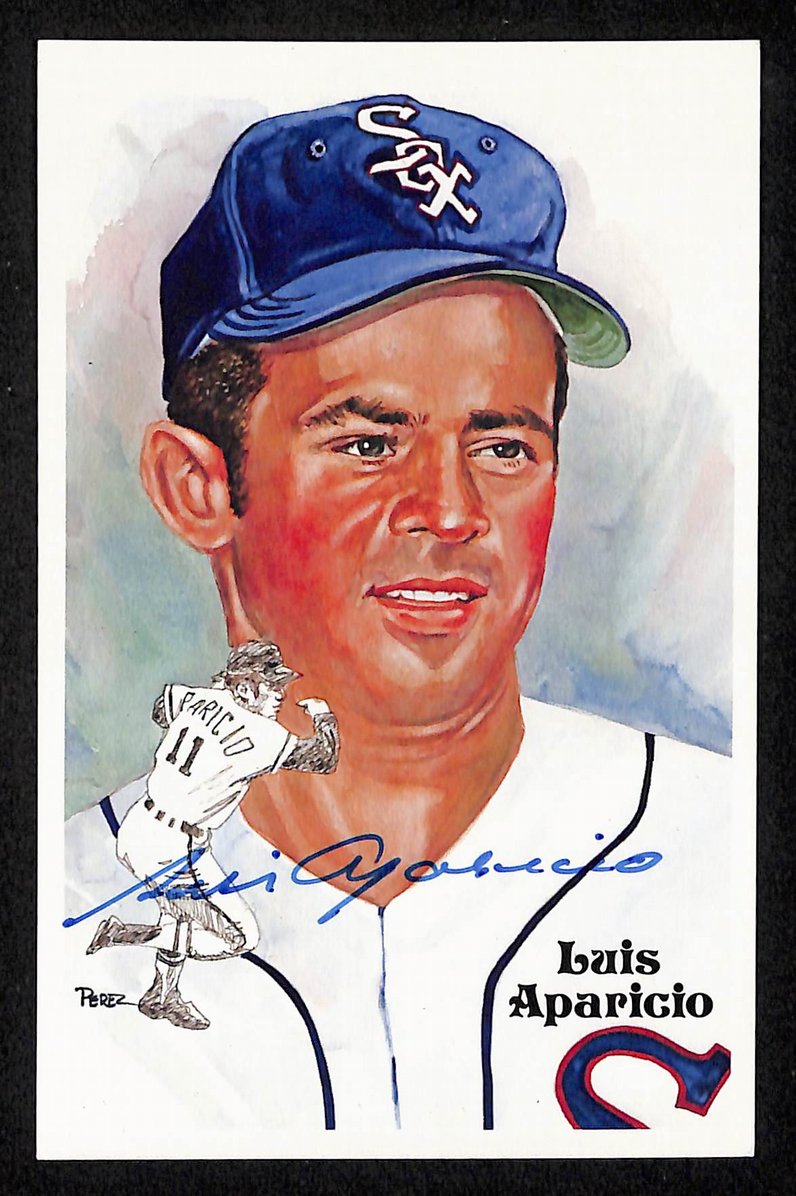 Luis Aparicio Signed/Autographed White Sox HOF Perez Steele Postcard 212384