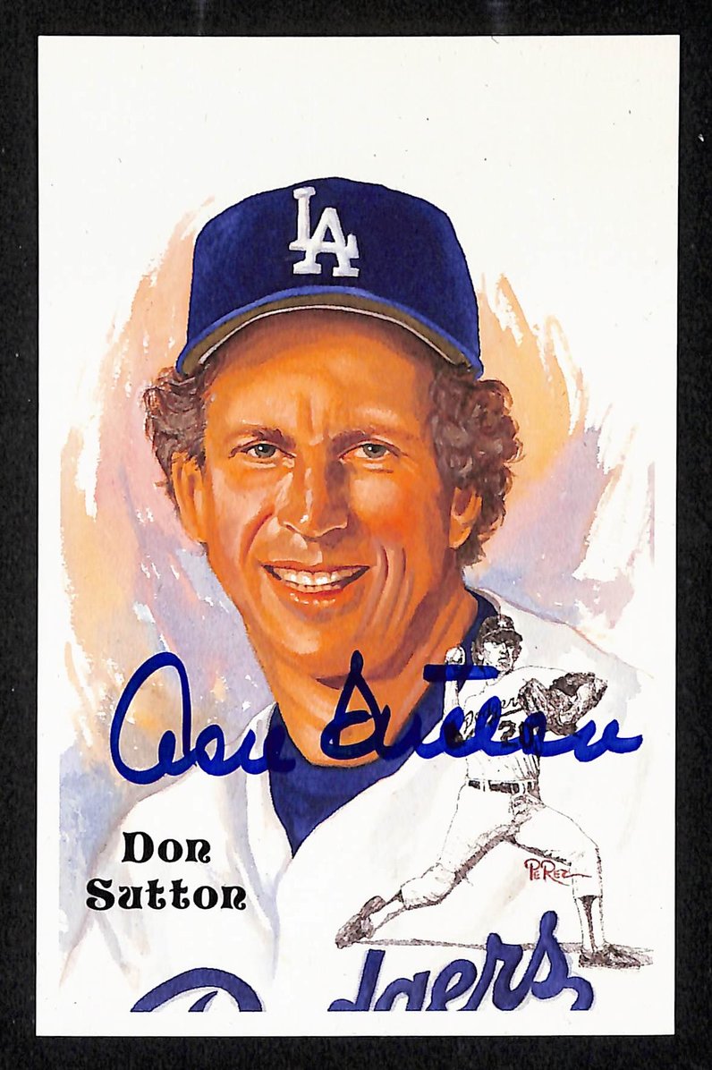 Don Sutton Signed/Autographed Dodgers HOF Perez Steele Postcard 212395
