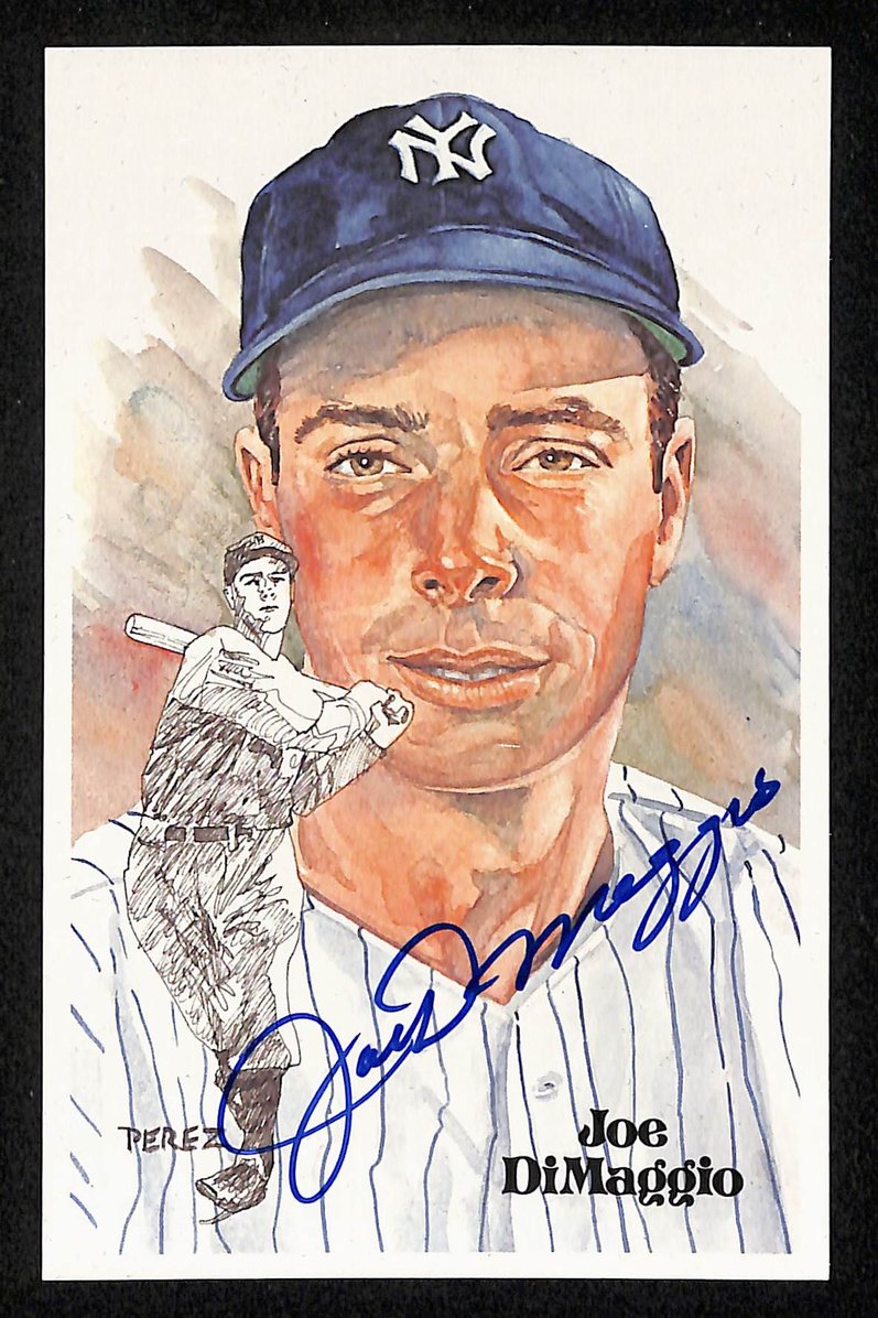 Joe DiMaggio Signed/Autographed Yankees HOF Perez Steele Postcard 212398