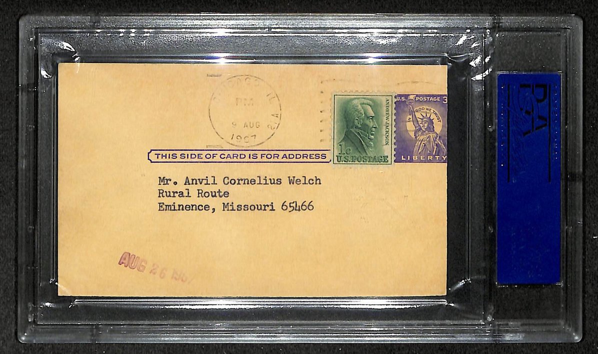 George Halas Signed/Autographed Bears HOF Index Card PSA/DNA 212399