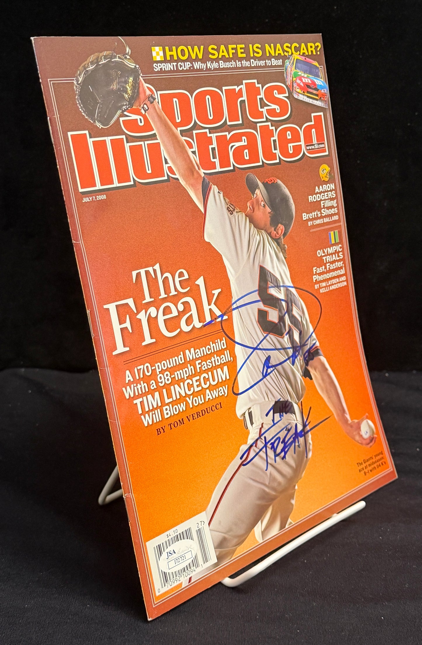 Tim Lincecum Signed/Autographed 2008 Sports Illustrated Giants JSA 212112