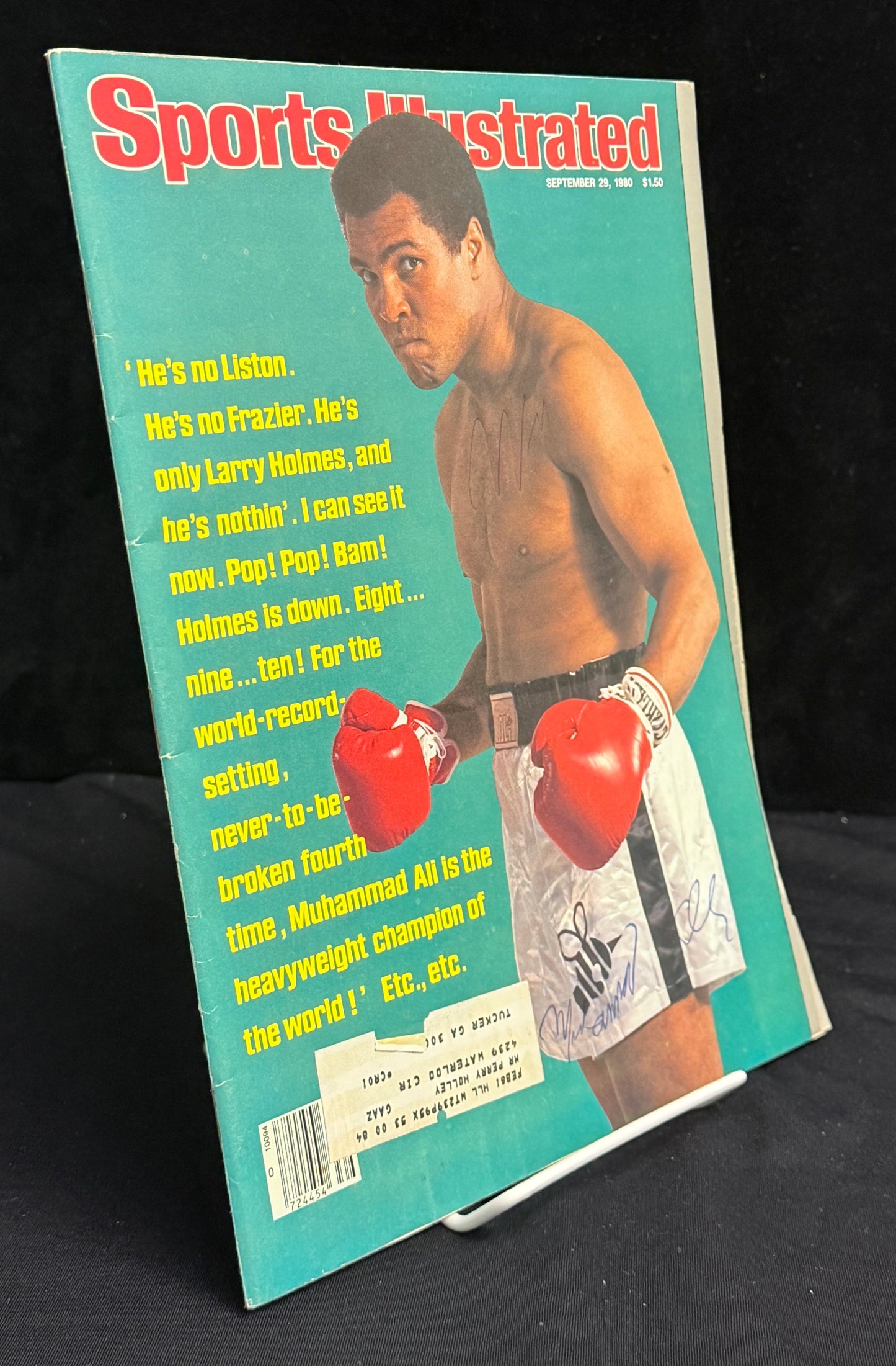 Muhammad Ali Signed/Autographed 1980 Sports Illustrated Boxing PSA/DNA 212120