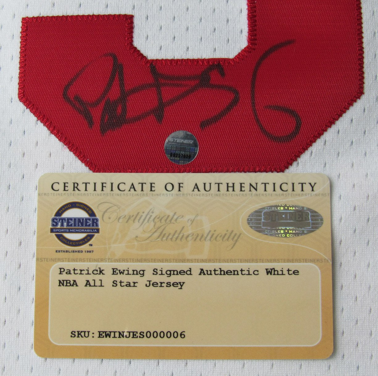 Patrick Ewing HOF Signed/Auto Mitchell & Ness Basketball Jersey Steiner XHC61