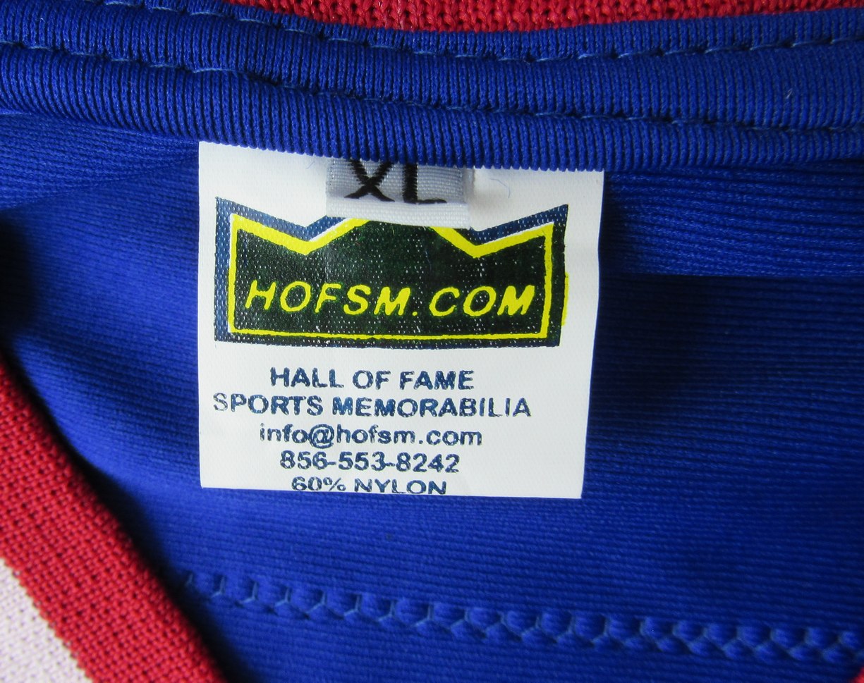 Jeff Hostetler Signed/Auto Blue Giants HOFSM.COM Football Jersey JSA XHC75