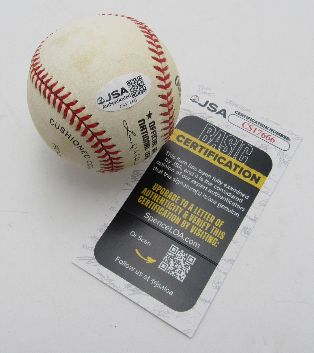 Rocky Bridges Signed/Autographed ONL Baseball Cincinnati Reds JSA 212642