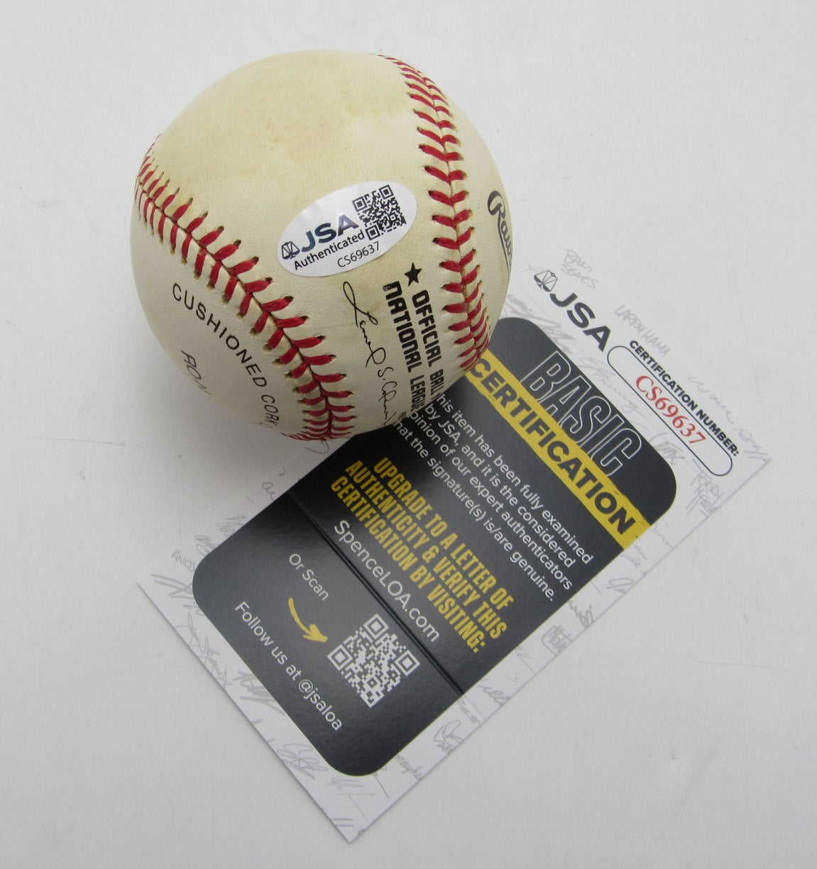 Preacher Roe Signed/Autographed ONL Baseball Los Angeles Dodgers JSA 212653