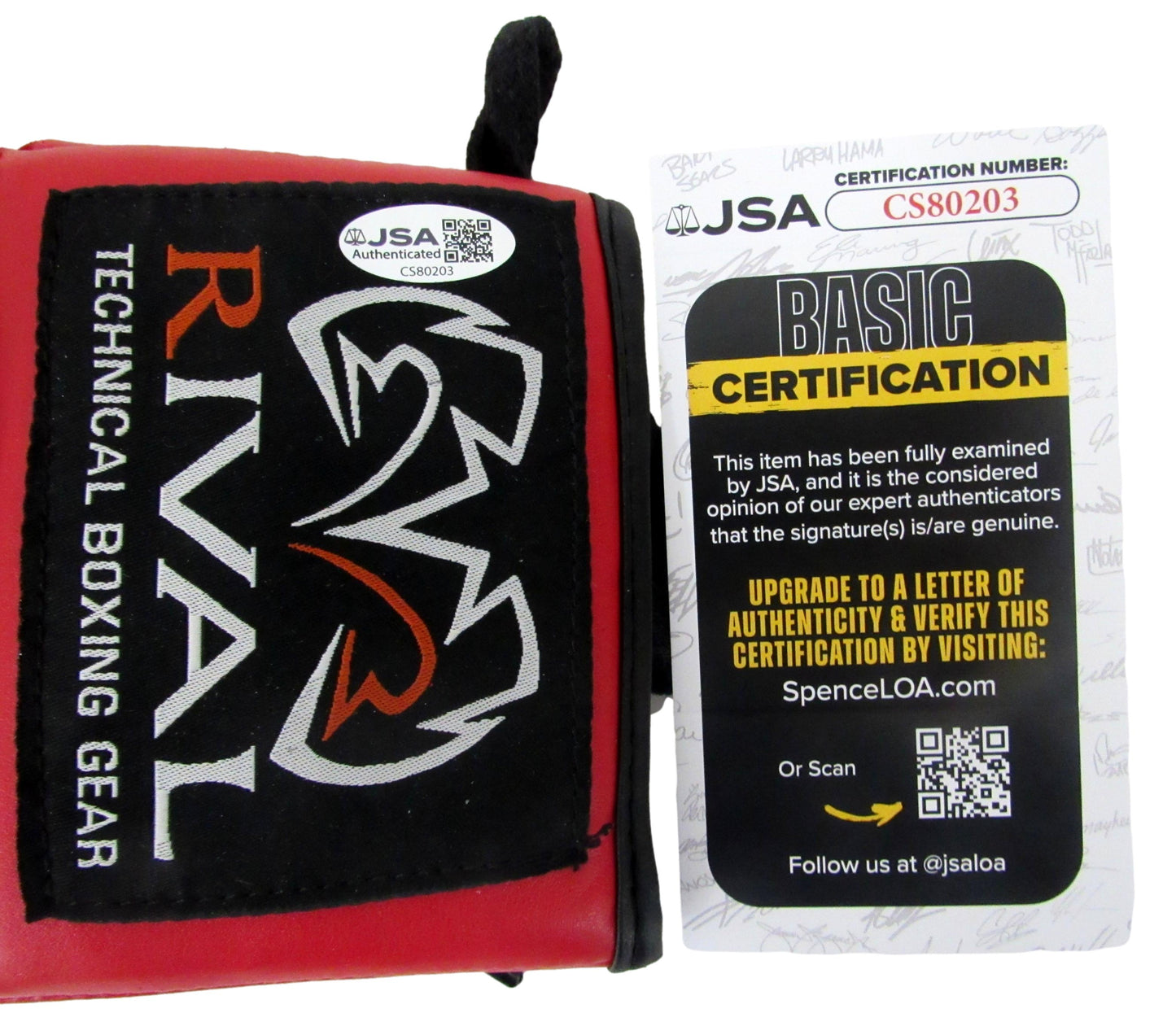 Roy Jones Jr. Signed/Autographed Left Red Rival Boxing Glove JSA 213338