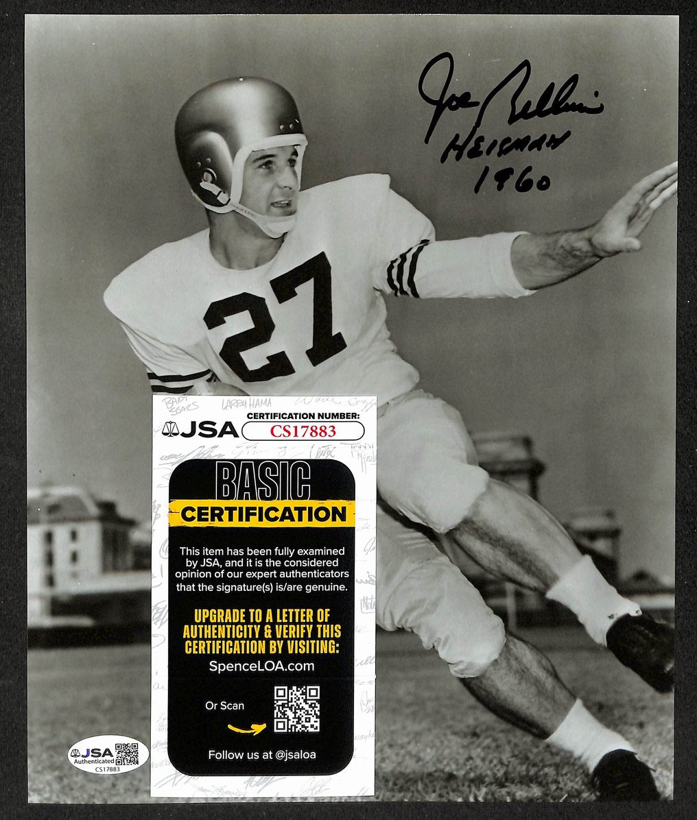 Joe Bellino Signed/Autographed 8x10 Photo NAVY Heisman JSA 212811