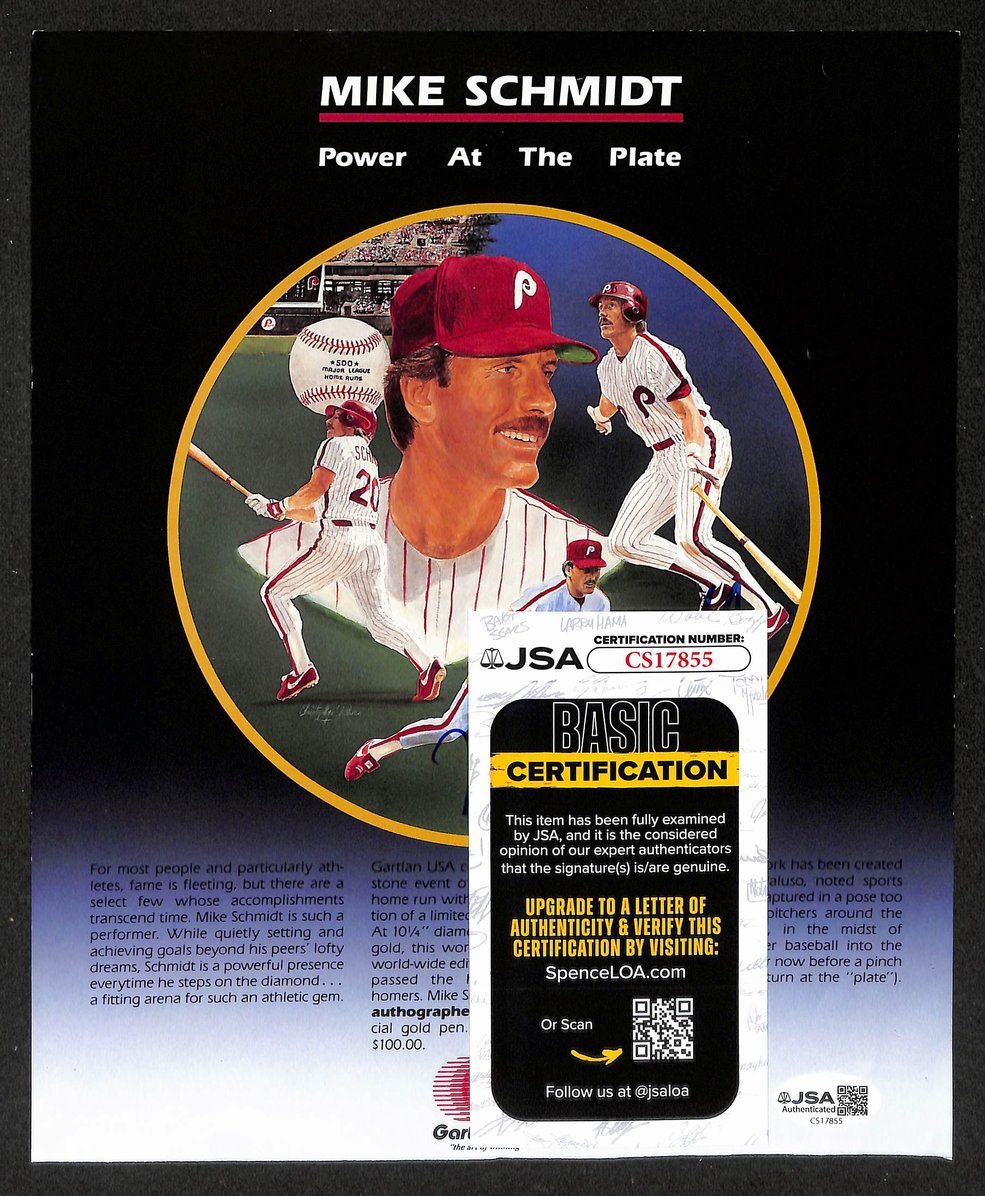 Mike Schmidt HOF Signed/Autographed Magazine Page Phillies JSA 212839
