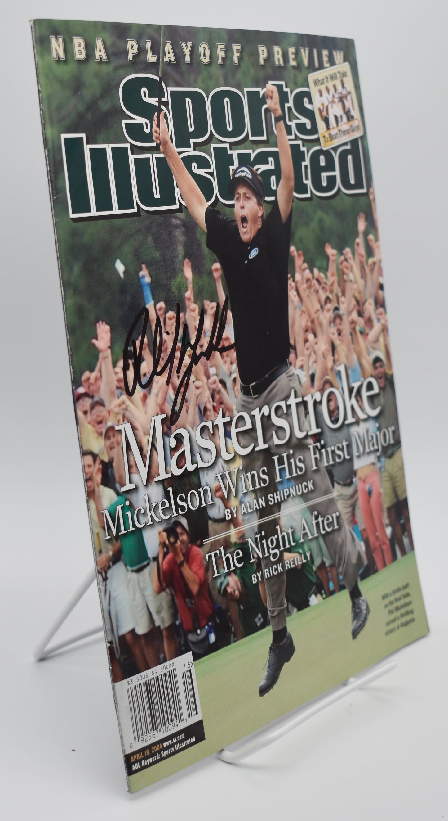 Phil Mickelson Signed 2004 Sports Illustrated Newsstand No Label Golf JSA 212955