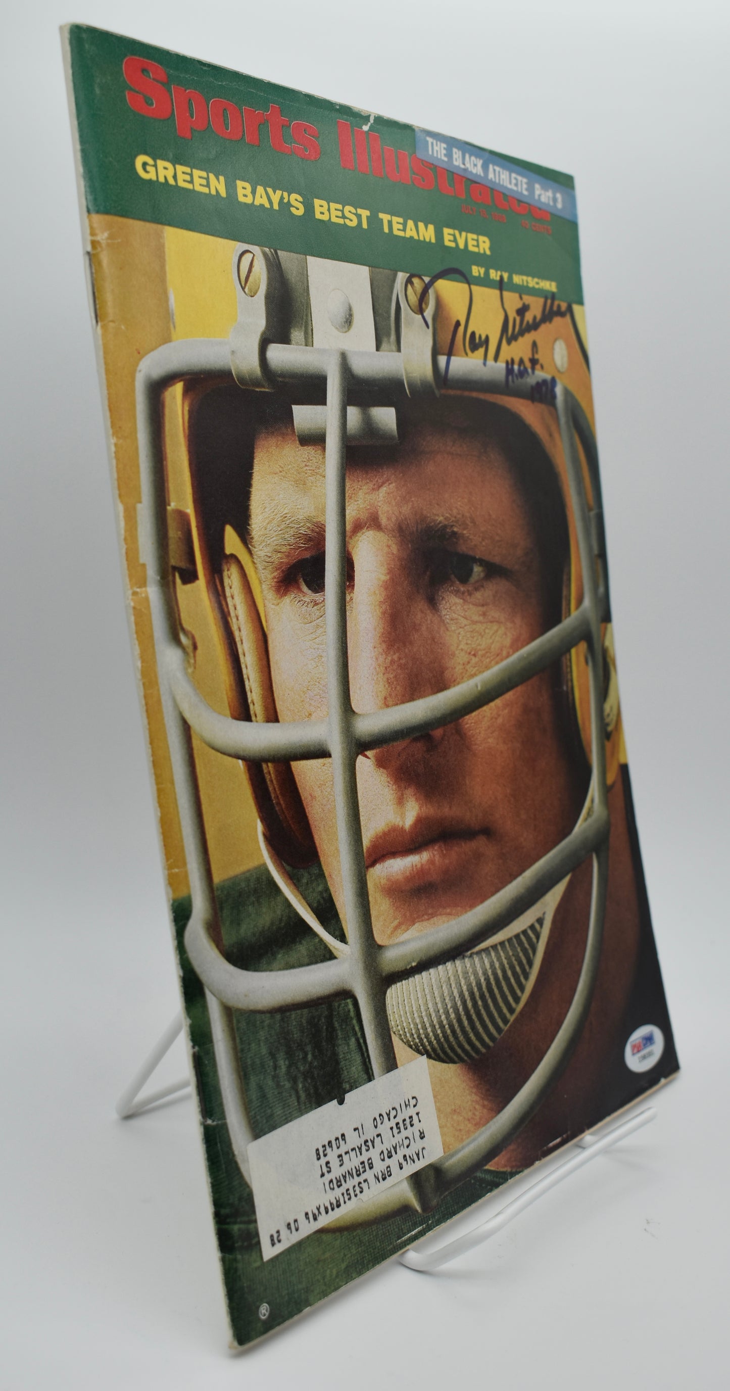 Ray Nitschke HOF Signed 1968 Sports Illustrated Packers PSA/DNA 212973