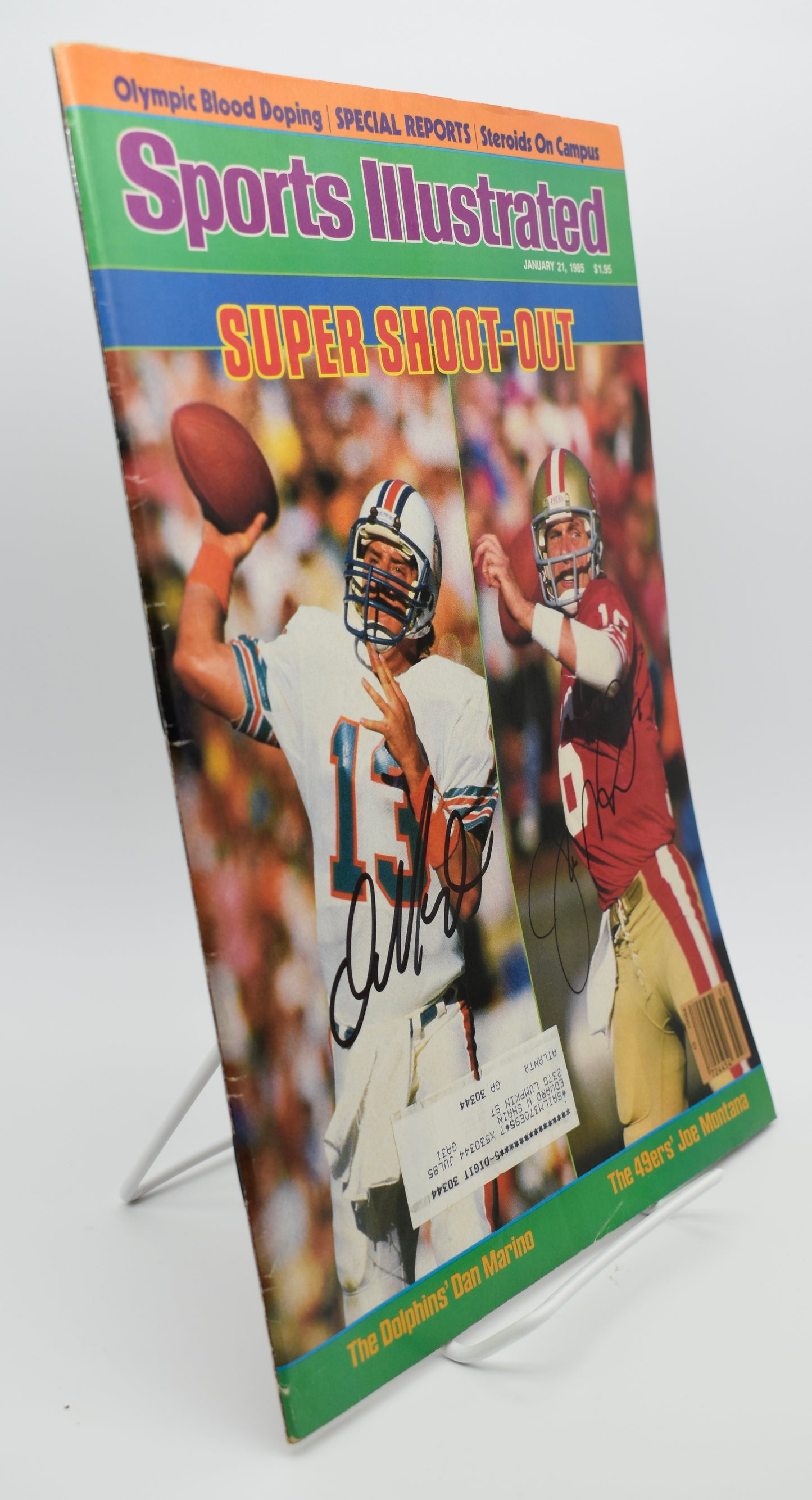 Dan Marino & Joe Montana HOF Signed 1985 Sports Illustrated 49ers JSA 212997