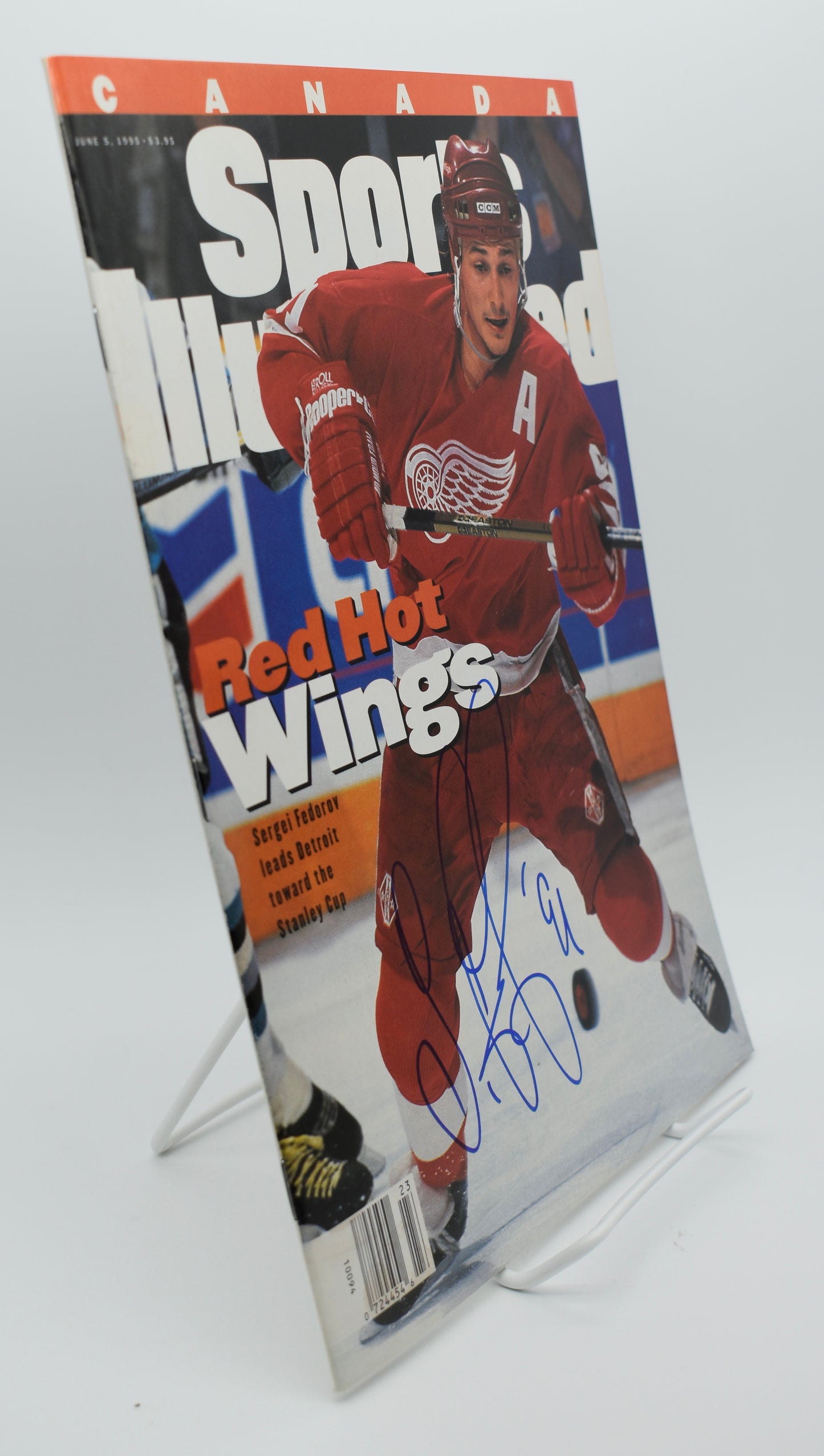 Sergei Fedorov HOF Signed 1995 Canada Sports Illustrated Newsstand JSA 213012