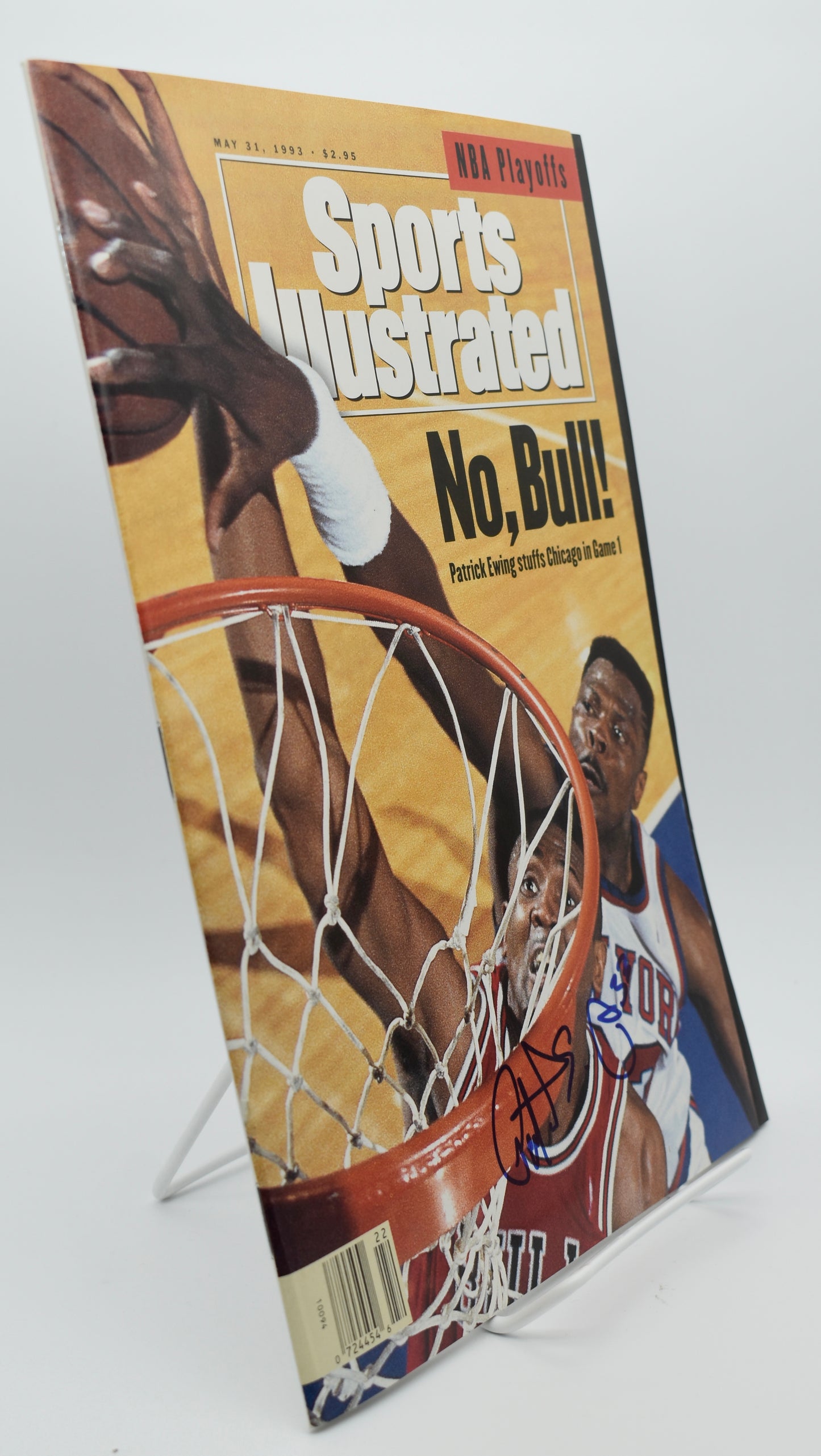 Patrick Ewing HOF Signed 1993 Sports Illustrated Newsstand No Label JSA 213014
