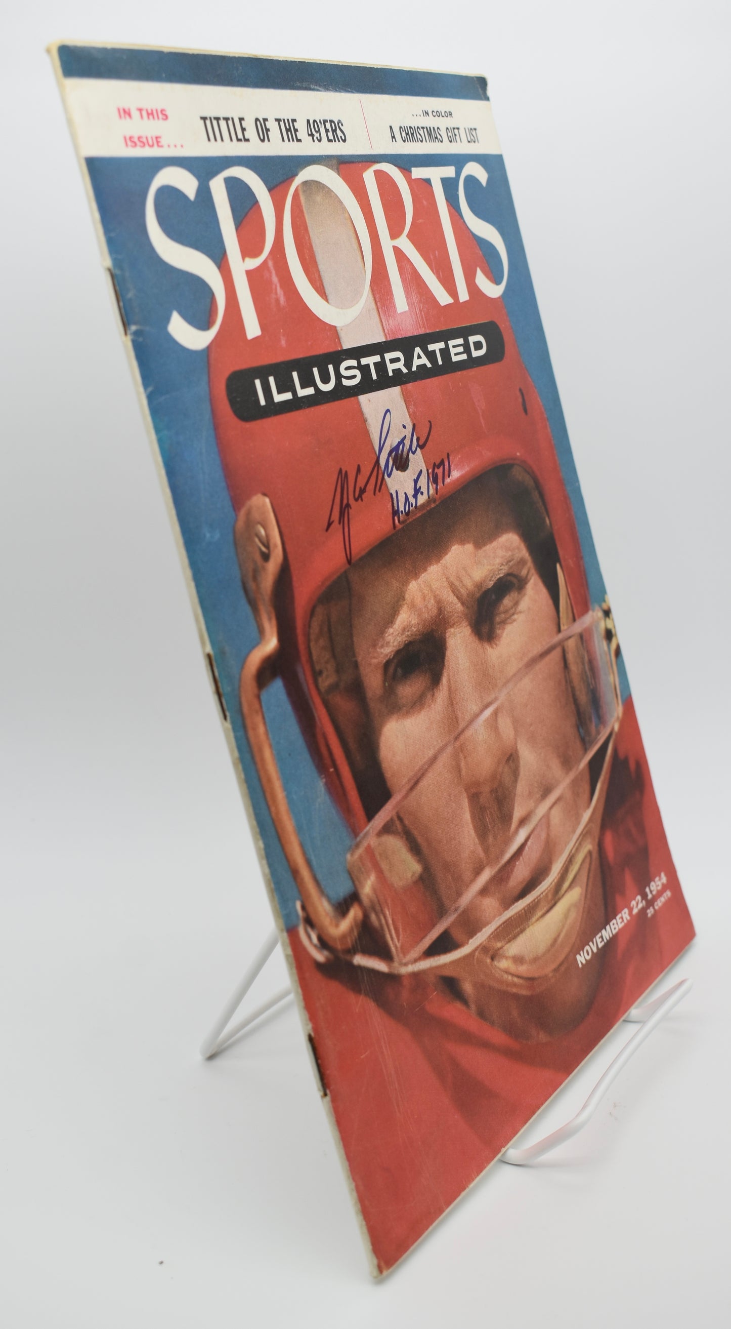 Y.A. Tittle HOF Signed/Autographed 1954 Sports Illustrated No Label JSA 213015