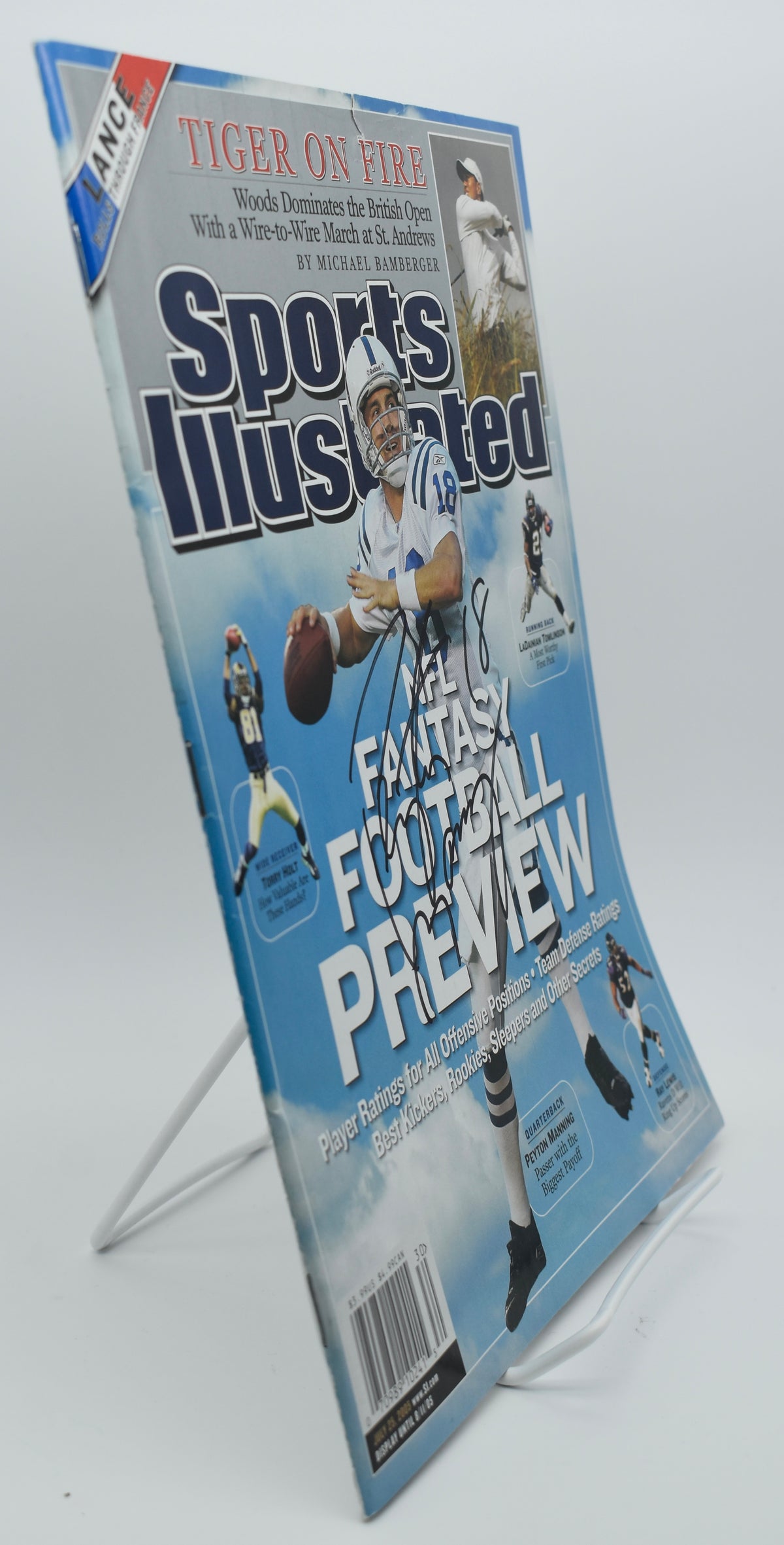 Peyton Manning HOF Signed 2005 Sports Illustrated No Label Colts JSA 213021