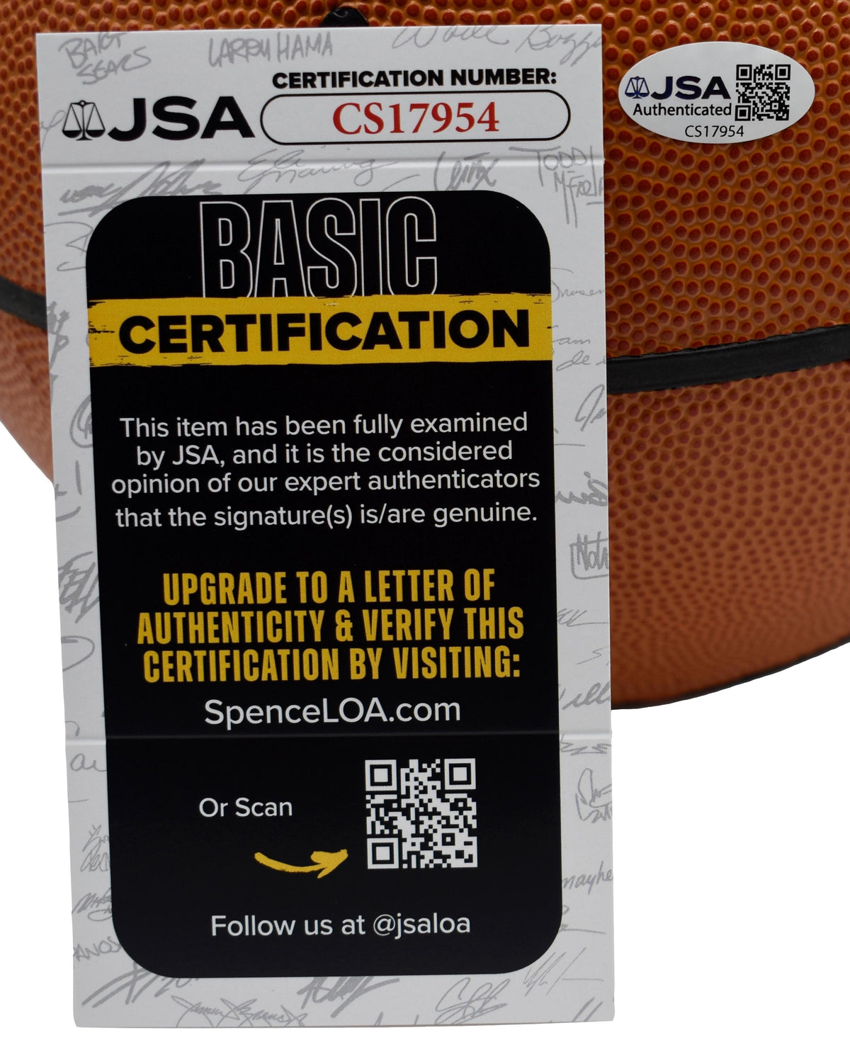 Bob Cousy HOF Celtics Signed/Autographed Spalding Basketball JSA 212875