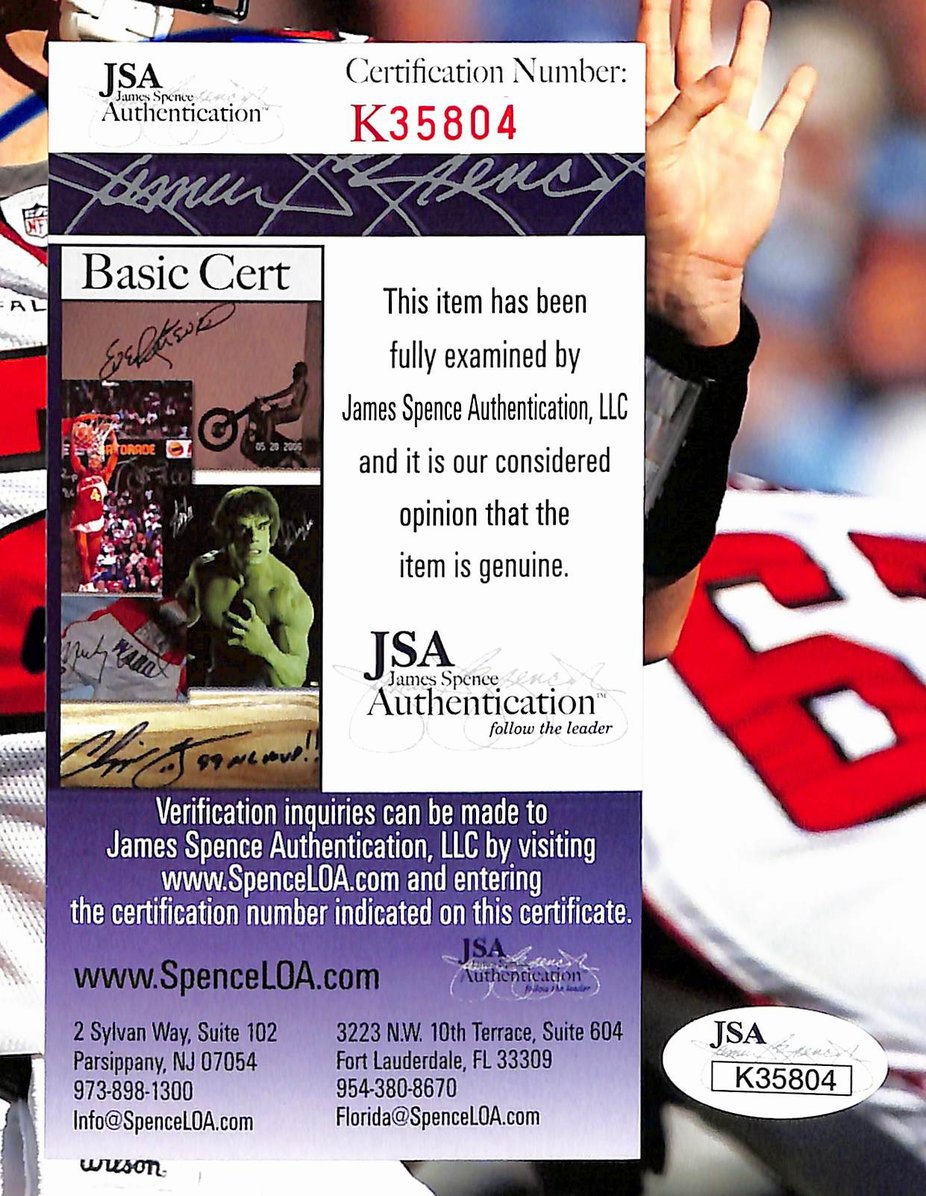 Matt Ryan Signed/Autographed 8x10 Photo Falcons JSA 213739