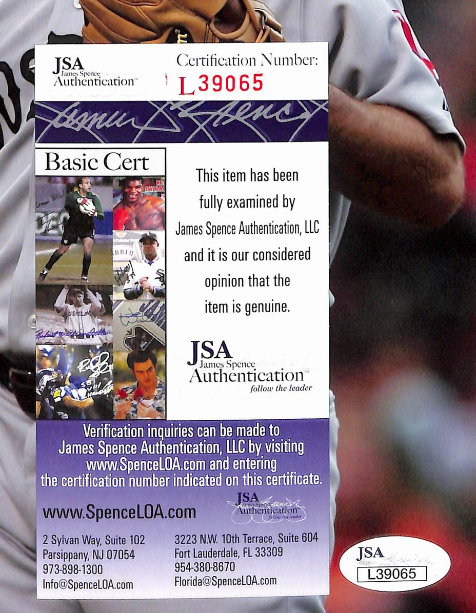 John Smoltz HOF Signed/Autographed 8x10 Photo Red Sox JSA 213655