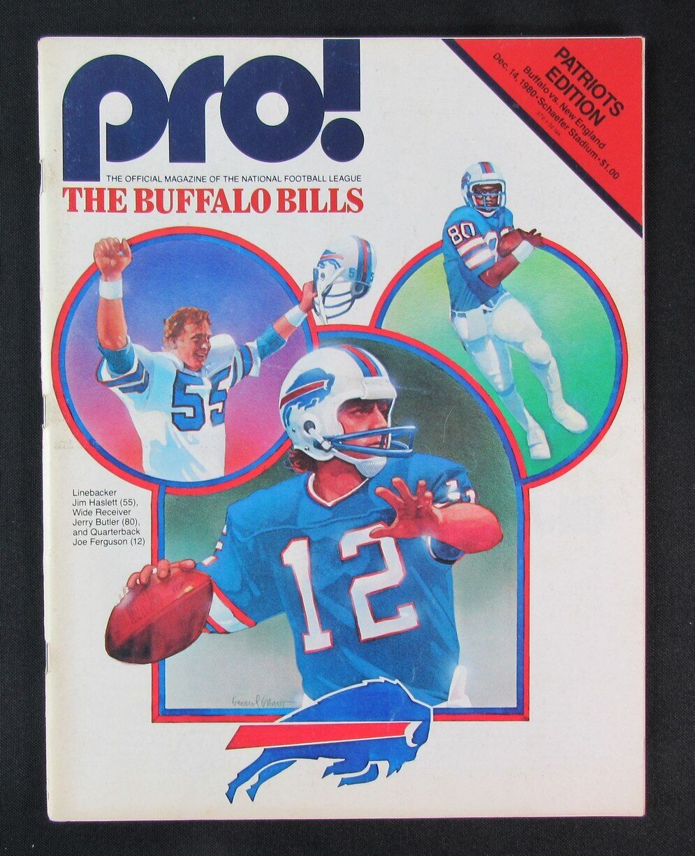 1980 Buffalo Bills vs. New England Patriots Program 12/14 Joe Ferguson