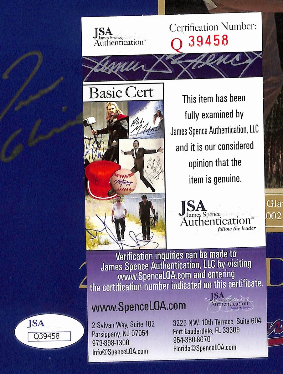 Tom Glavine HOF Signed/Autographed 2010 Braves HOF Program JSA 213852