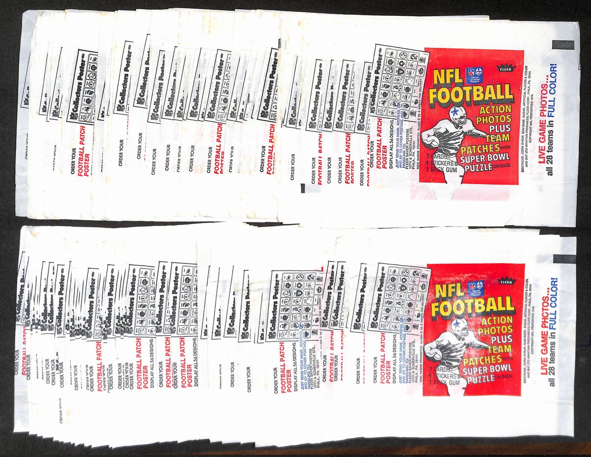 Lot of (87) 1978 Fleer NFL Football Wax Pack Wrappers 211378