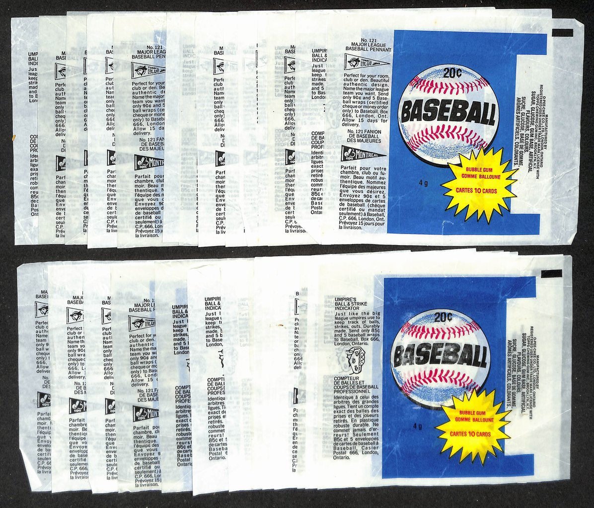 Lot of (30) 1980 O-Pee-Chee OPC MLB Baseball Wax Pack Wrappers Nolan Ryan 211400