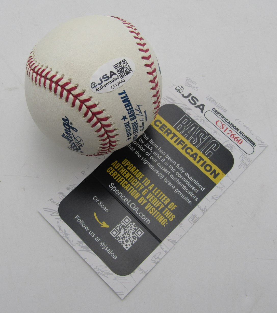Joe Verbanis Signed/Inscribed OML Baseball Philadelphia Phillies JSA 212637