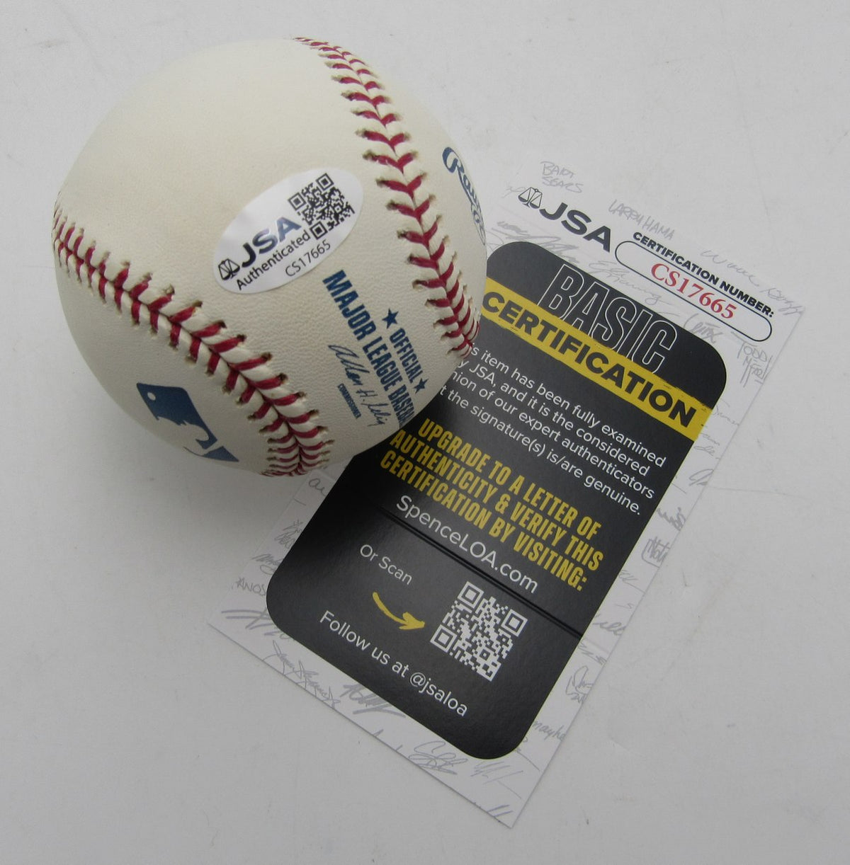 Larry "Bo" Osborne Signed/Inscribed OML Baseball Detroit Tigers JSA 212639