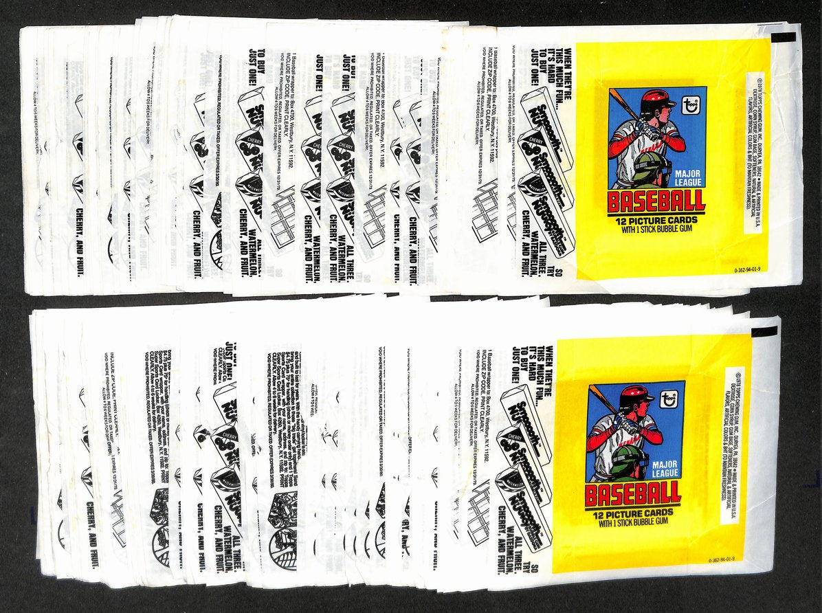 Lot of (327) 1979 Topps MLB Baseball Wax Pack Wrappers 213929