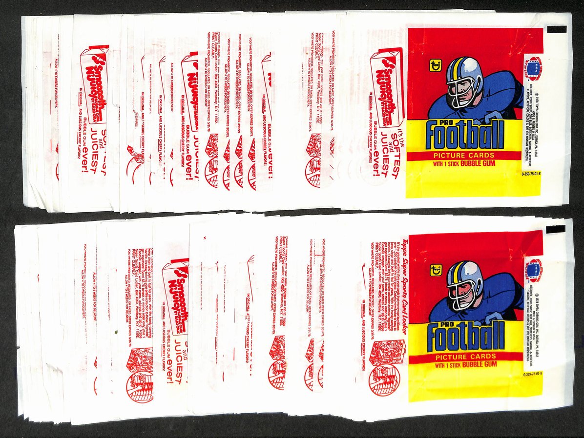 Lot of (225) 1978 Topps NFL Football Wax Pack Wrappers 213939