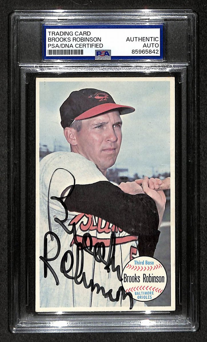 Brooks Robinson HOF Signed/Autographed 1964 Topps Card Orioles PSA 214010