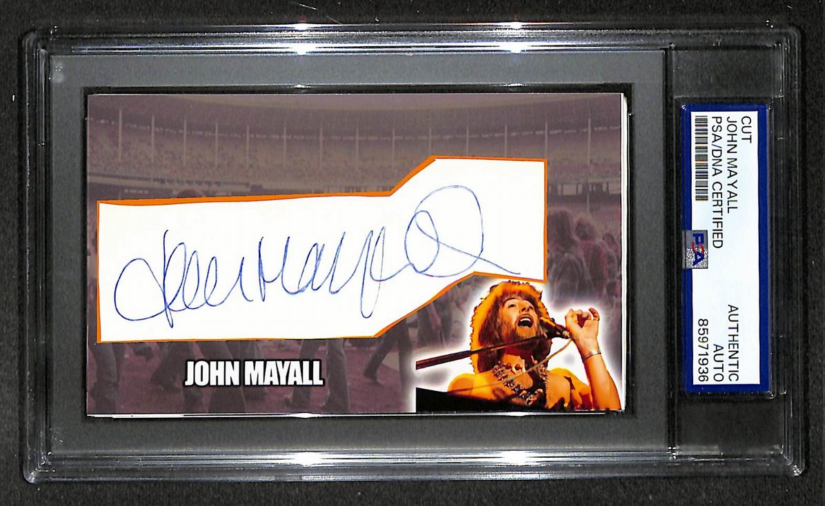 John Mayall Signed/Autographed Cut Custom Card Musician PSA/DNA 214022
