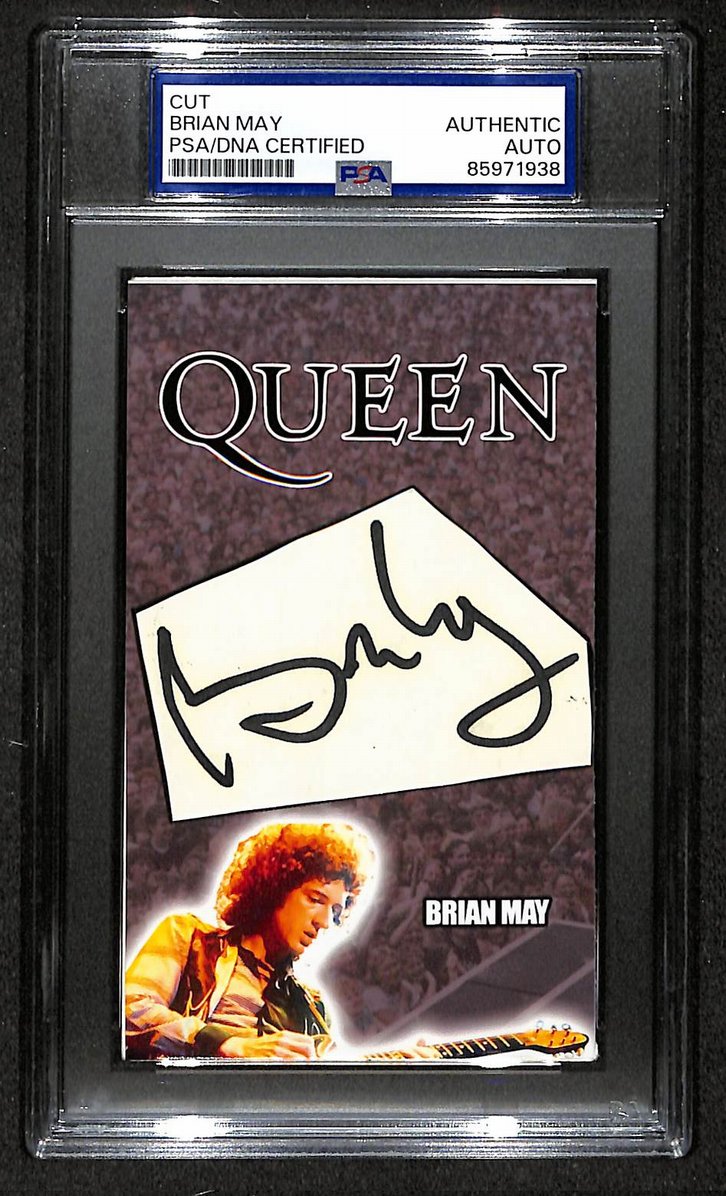 Brian May Signed/Autographed Cut Custom Card QUEEN PSA/DNA 214024