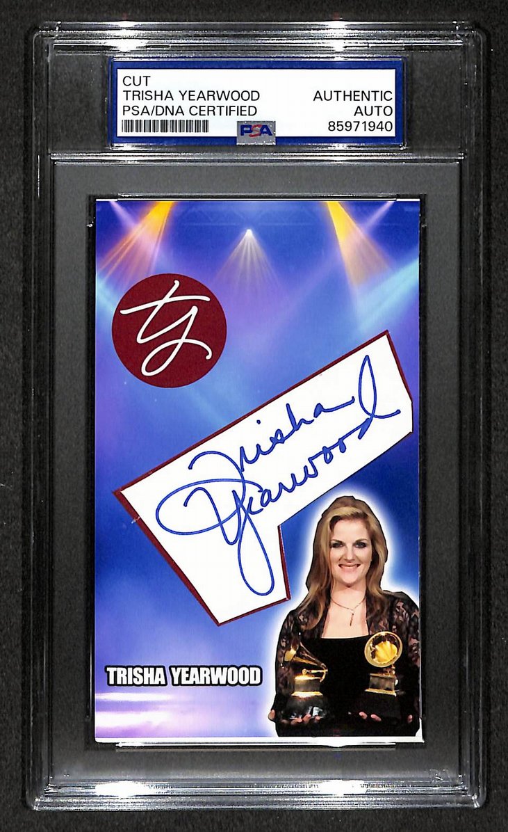Trisha Yearwood Signed/Autographed Cut Custom Card Country Singer PSA/DNA 214026