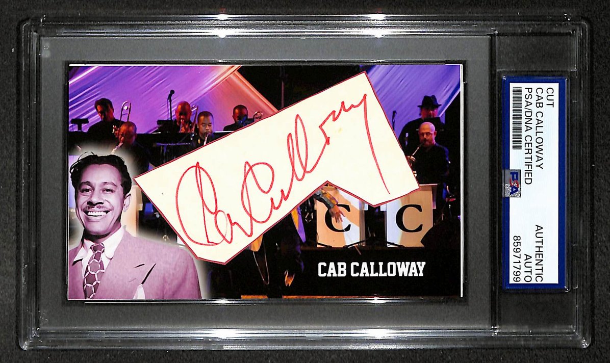 Cab Calloway Signed/Autographed Cut Custom Card Jazz Singer PSA/DNA 214038