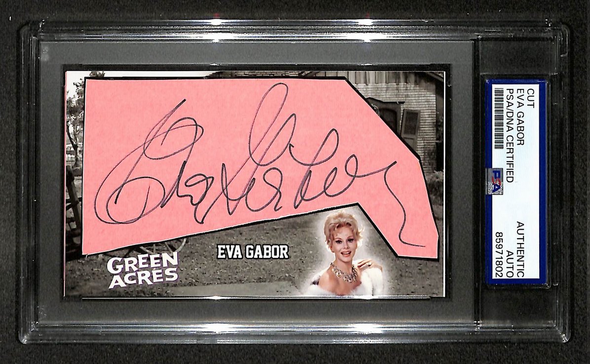 Eva Gabor Signed/Autographed Cut Custom Card Green Acres PSA/DNA 214056