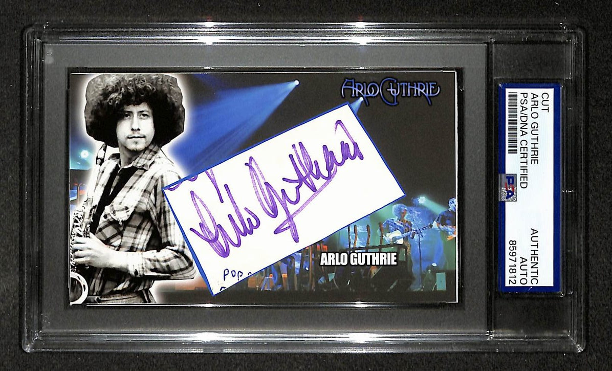 Arlo Guthrie Signed/Autographed Cut Custom Card Folk Singer PSA/DNA 214064