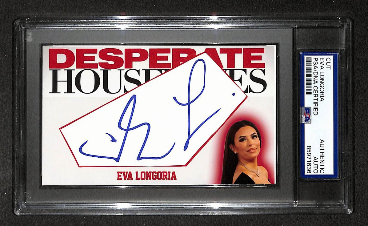 Eva Longoria Signed/Autographed Cut Custom Card Desperate Housewives PSA/DNA 68
