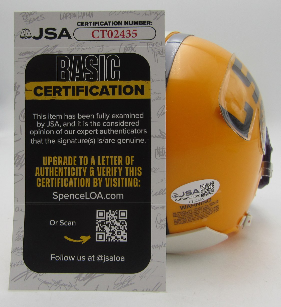 Billy Cannon Signed/Autographed LSU Gold Mini Football Helmet JSA 213499