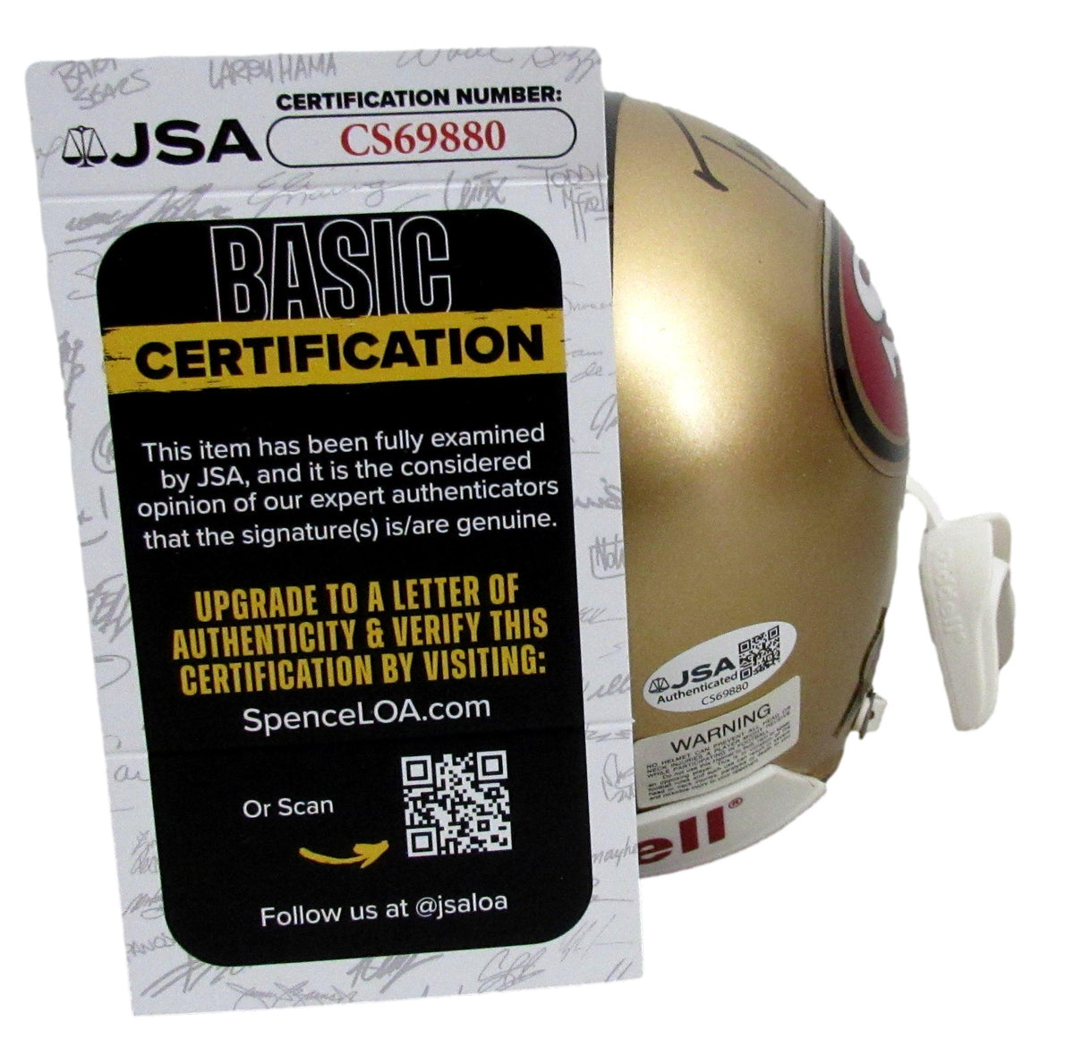 Terrell Owens Signed/Autographed 49ers Mini Football Helmet JSA 213078