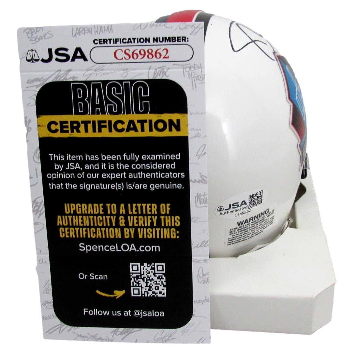 Jerry Jones HOF Signed/Auto Hall of Fame Mini Football Helmet JSA 213088