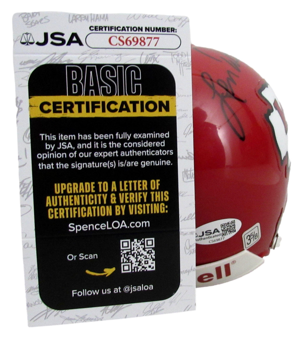 Len Dawson HOF Signed/Auto KC Chiefs Mini Football Helmet JSA 213089