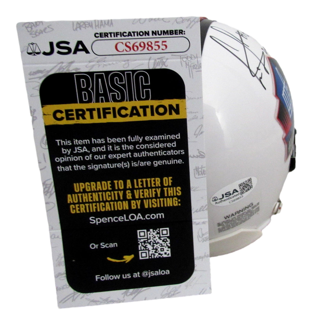 Cris Carter HOF Signed/Inscribed Hall of Fame Mini Football Helmet JSA 213100
