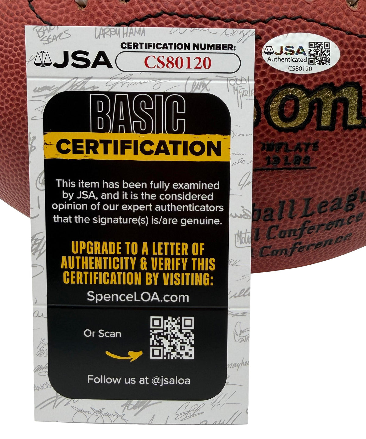 Troy Aikman HOF Signed Official Wilson NFL Football Cowboys JSA 214097