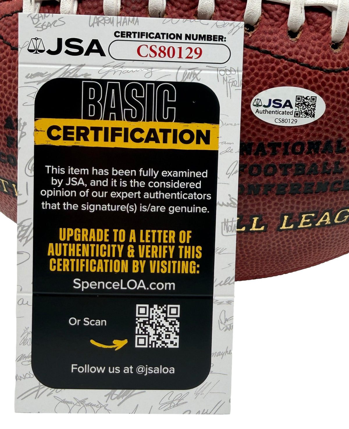 Lawrence Taylor HOF Signed Official Wilson NFL Football Giants JSA 214098