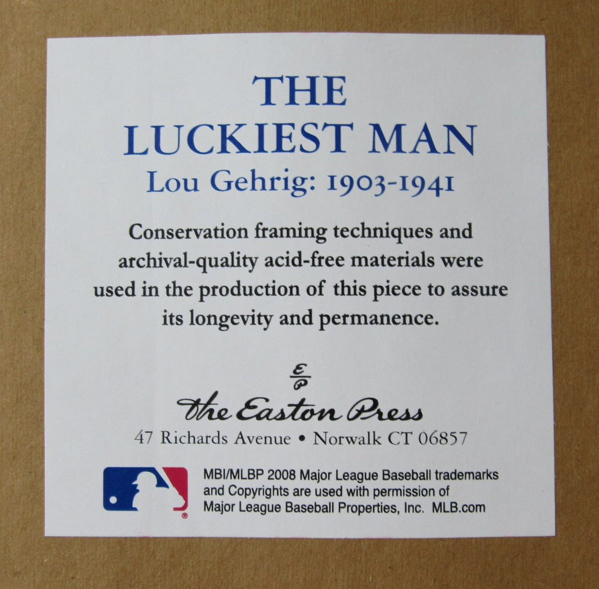 Lou Gehrig Collage Framed Featuring “The Luckiest Man” XHC218