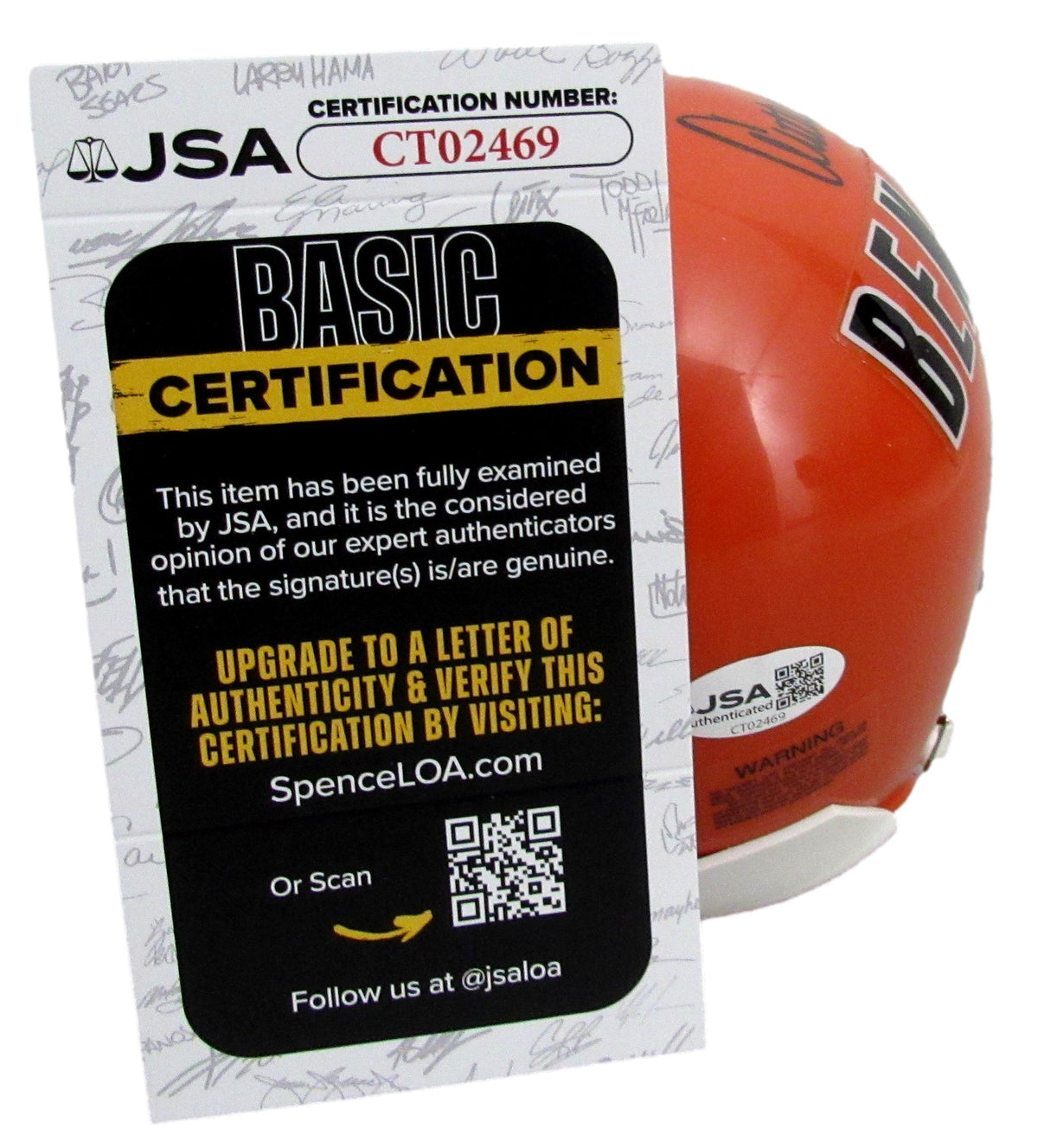 Anthony Munoz HOF Signed/Inscribed Bengals Mini Football Helmet JSA 213120