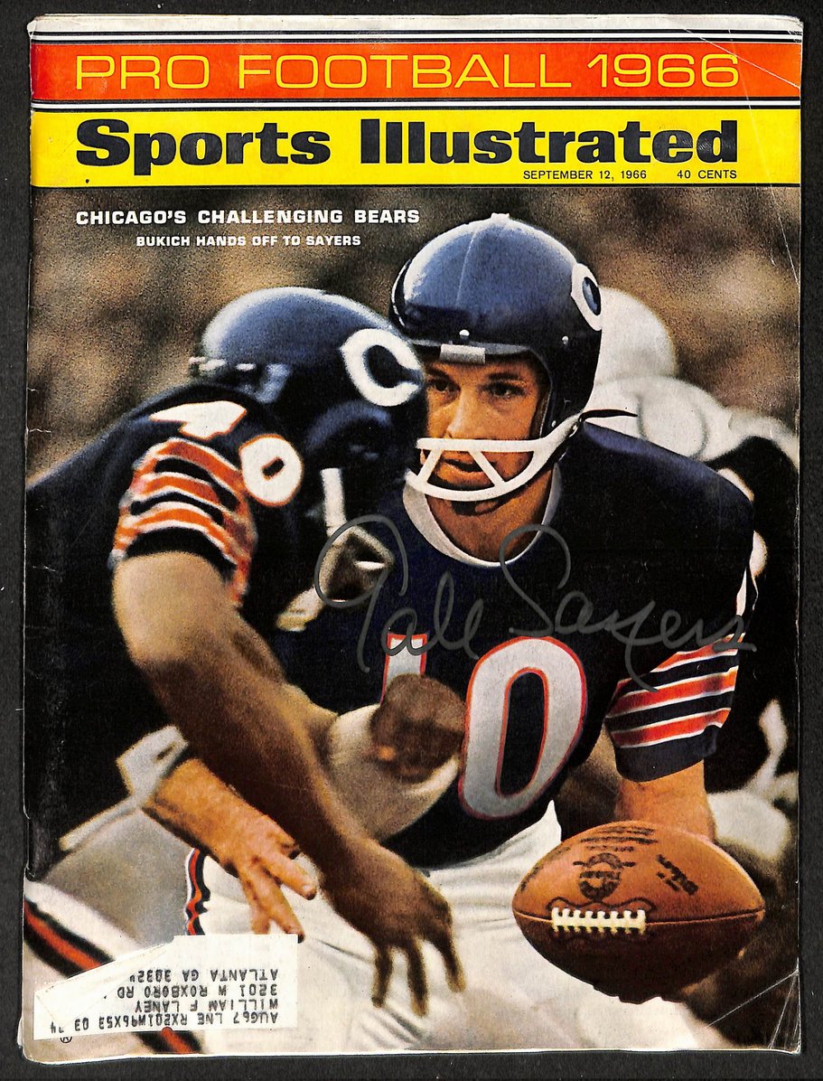 Gale Sayers HOF Signed/Autographed 1966 Sports Illustrated Bears JSA 214513