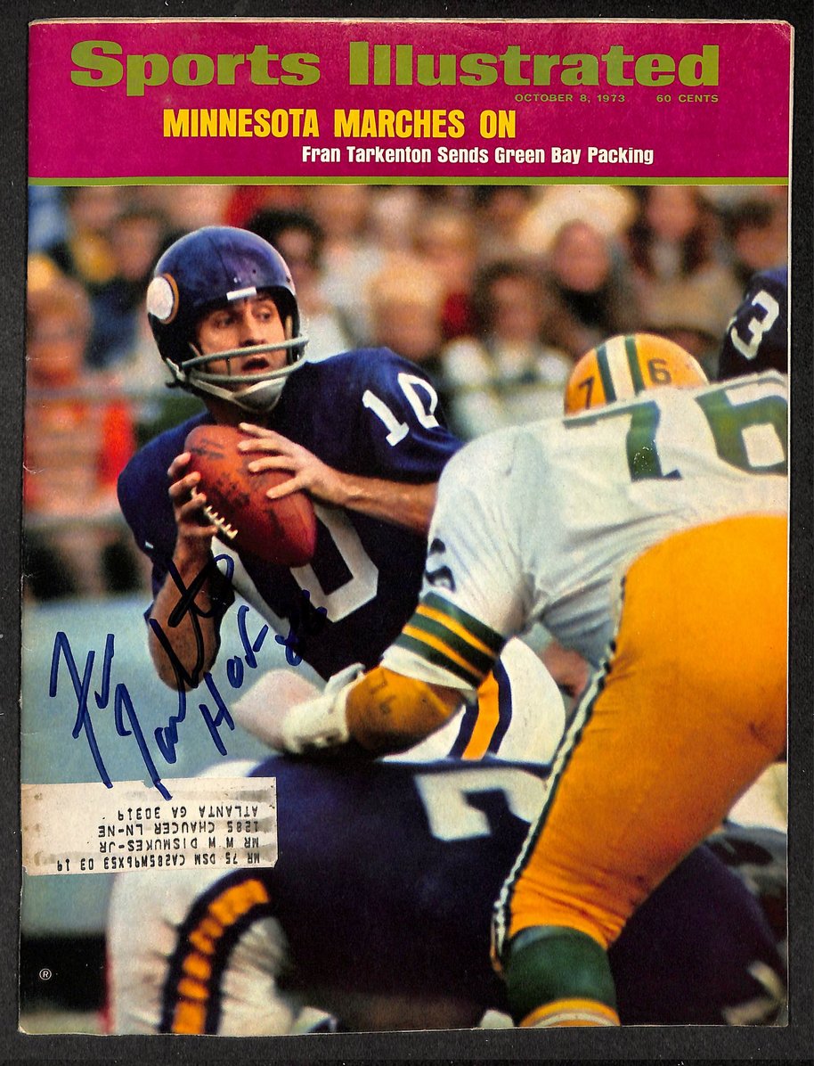 Fran Tarkenton HOF Signed/Autographed 1973 Sports Illustrated Vikings JSA 214517